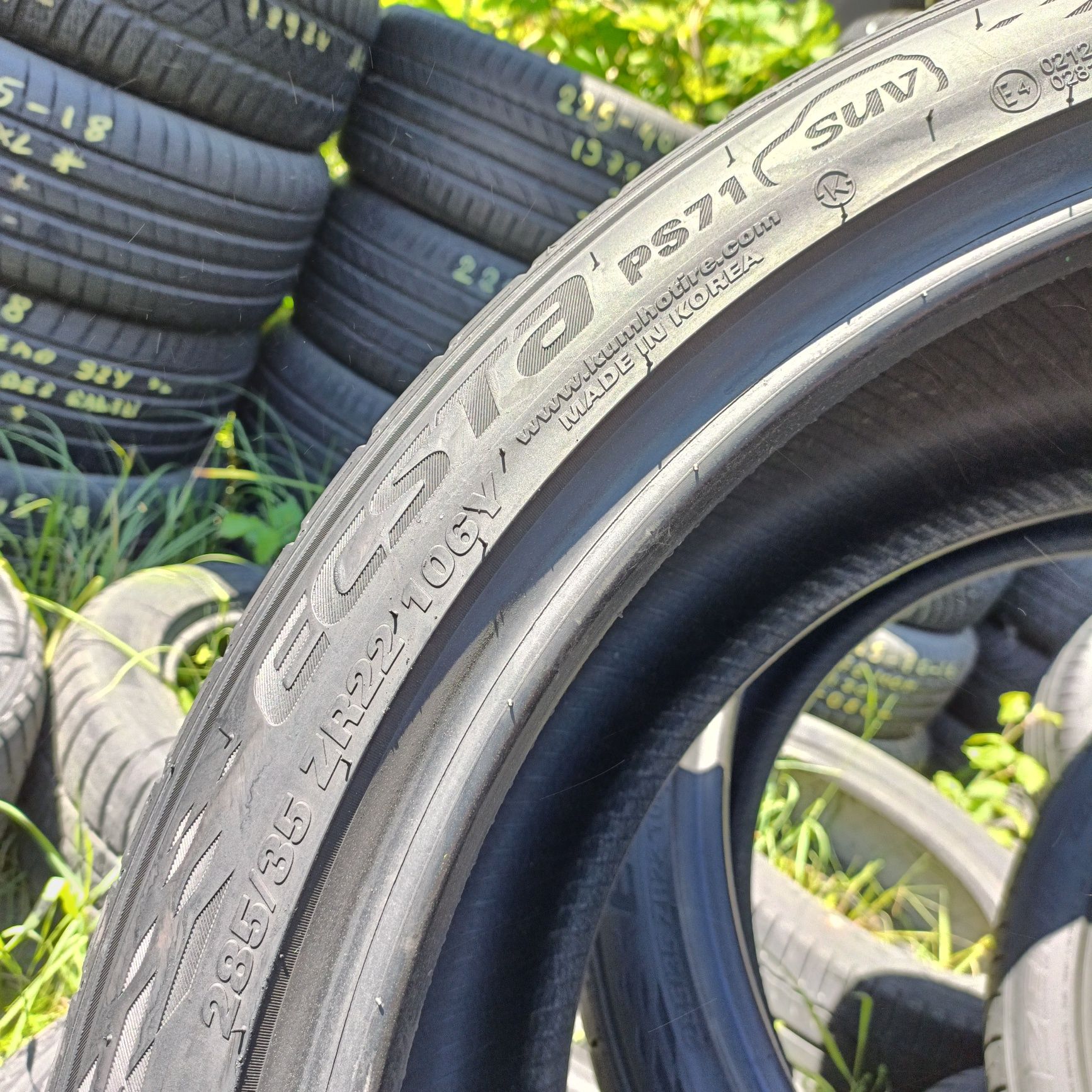 285/35r22 Kumho ECSTA PS71 SUV, 2022r 6.5mm jak nowe