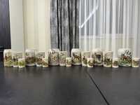 Керамические бокалы, стаканы и рюмки мотив охота GDR Германия