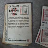 Calendários Antigos para Coleção