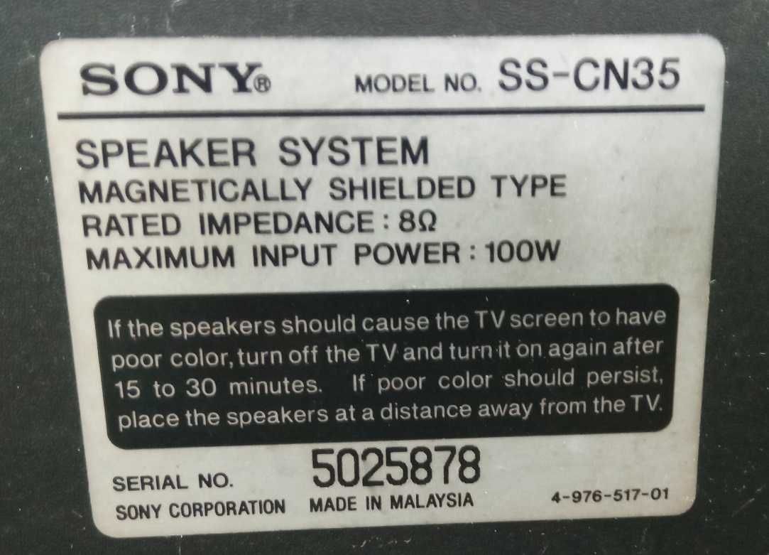 Coluna Sony SS-CN35