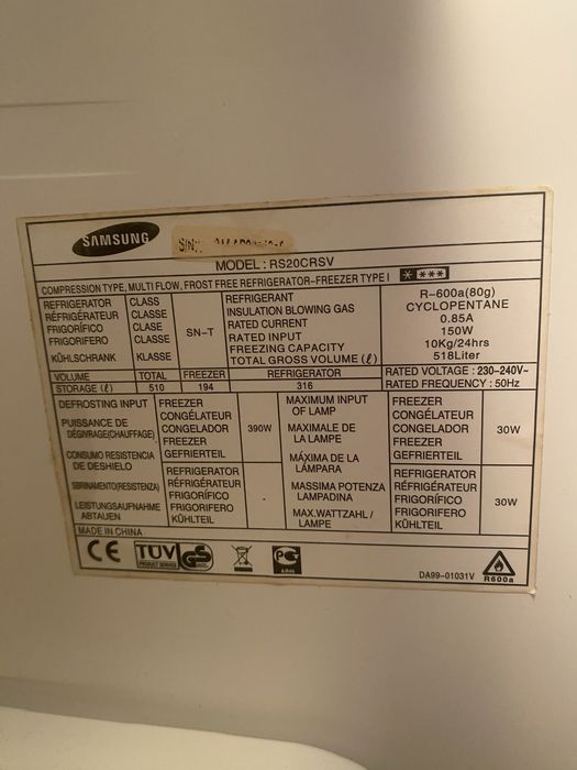 Холодильник Samsung side by side