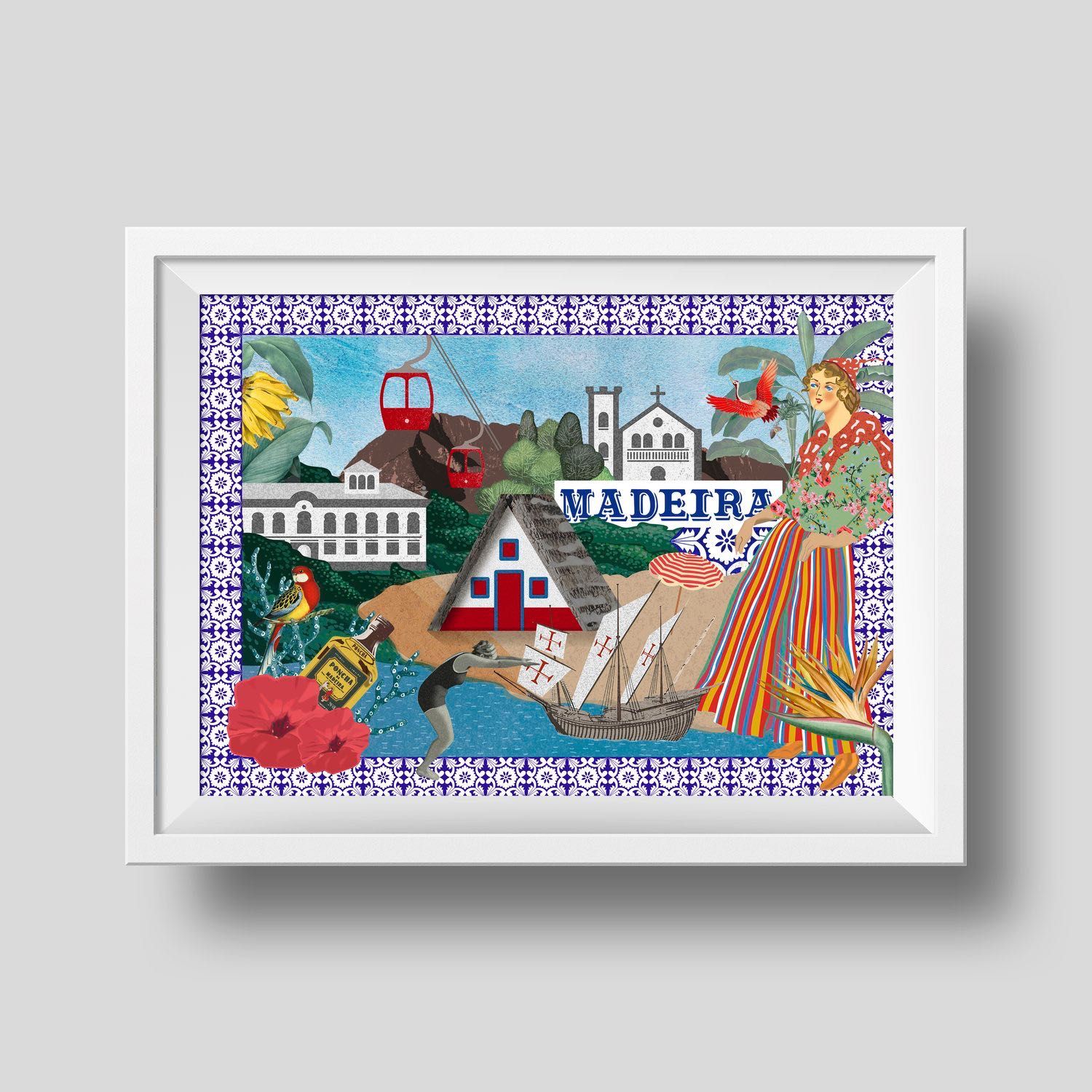 Ilustração "Ilha da Madeira" - 50x70 cm