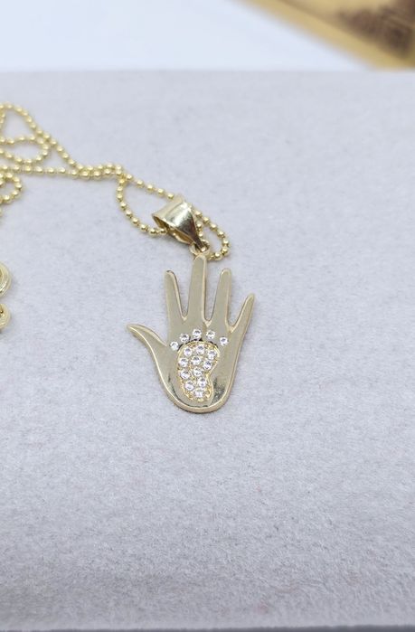 Złota zawieszka dłoń próba 585 14k