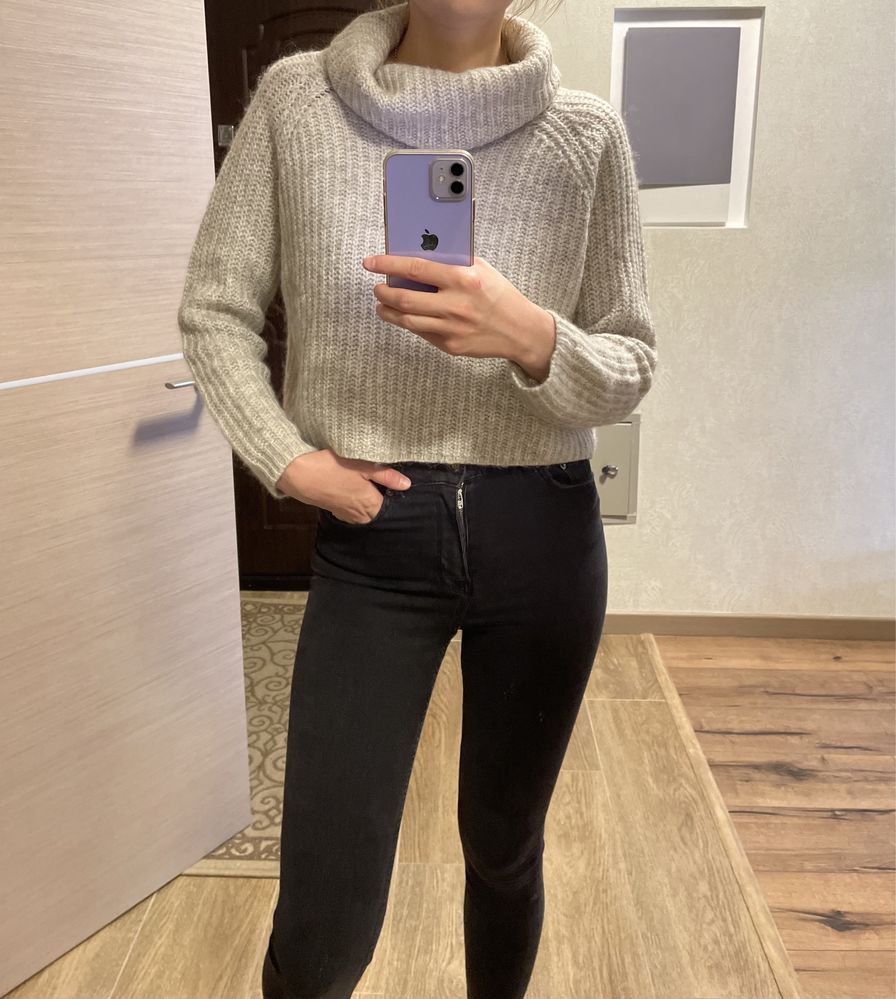 Теплый укороченный свитер топ светр джемпер топ ZARA