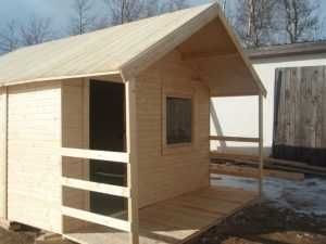 Domek drewniany 4×3 Taras zadaszony 120 cm