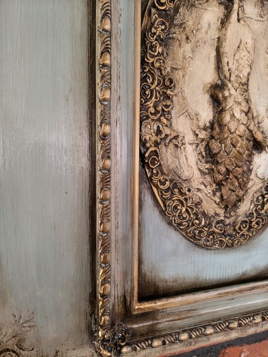 Obraz drewniano ceramiczny ,panel drewniany ozdobny na grubej desce