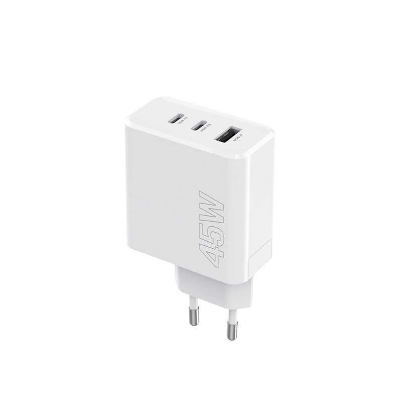 Maxlife ładowarka sieciowa PD QC MXTC-07-45ACC 2xUSB-C 1xUSB 45W biała