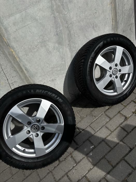 4x felgi aluminiowe 16” z oponami zima 215/60 99H Michelin Alpin