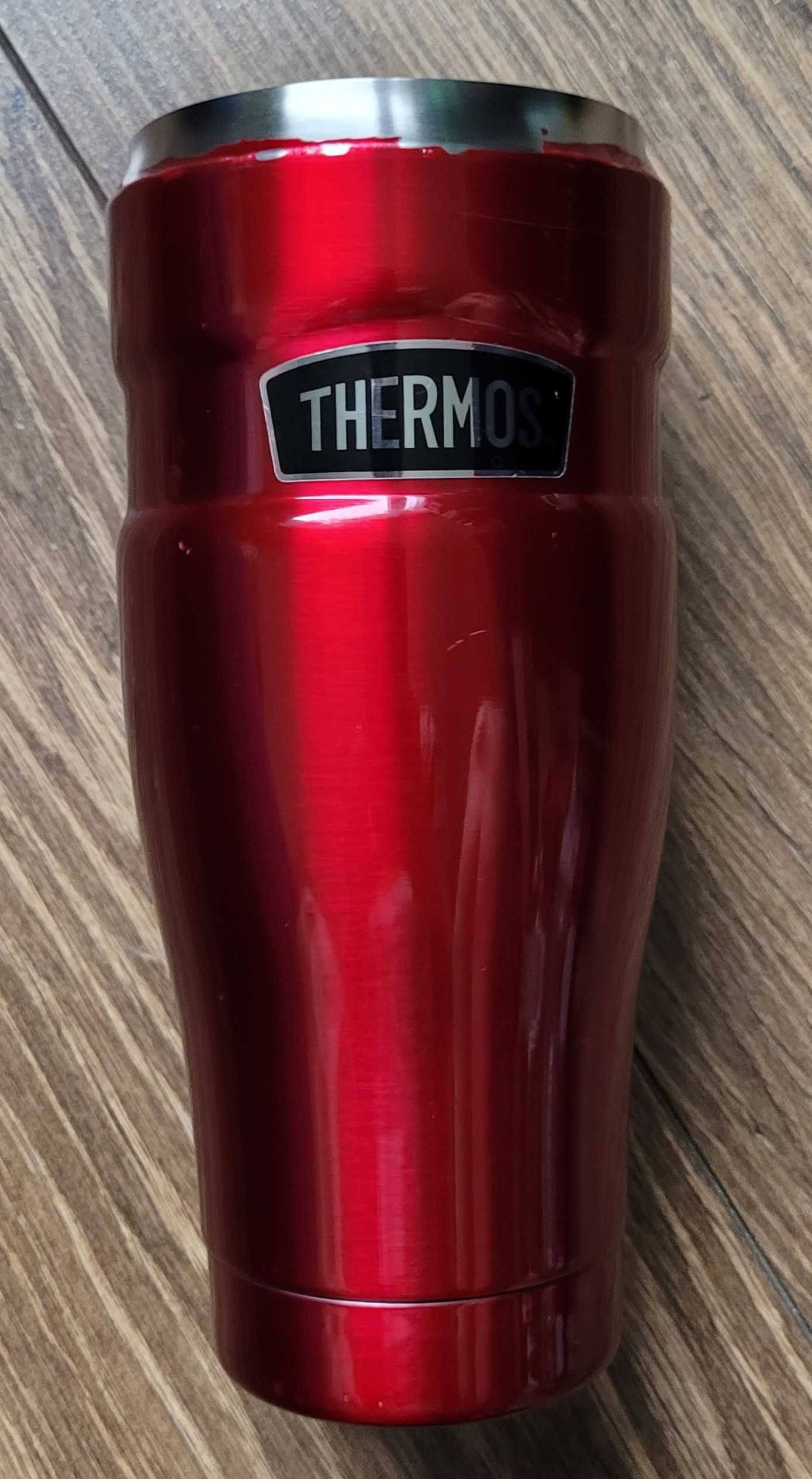 kubek termiczny Thermos King Travel 0,47l 470ml izolowany czerwony