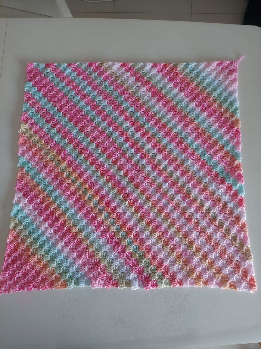 Kocyk Hand made na szydełku.