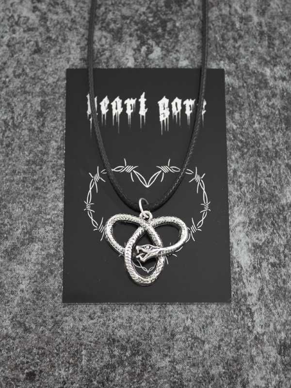 nowy wisiorek UROBOROS goth gotycki z wężem wąż metal HG96