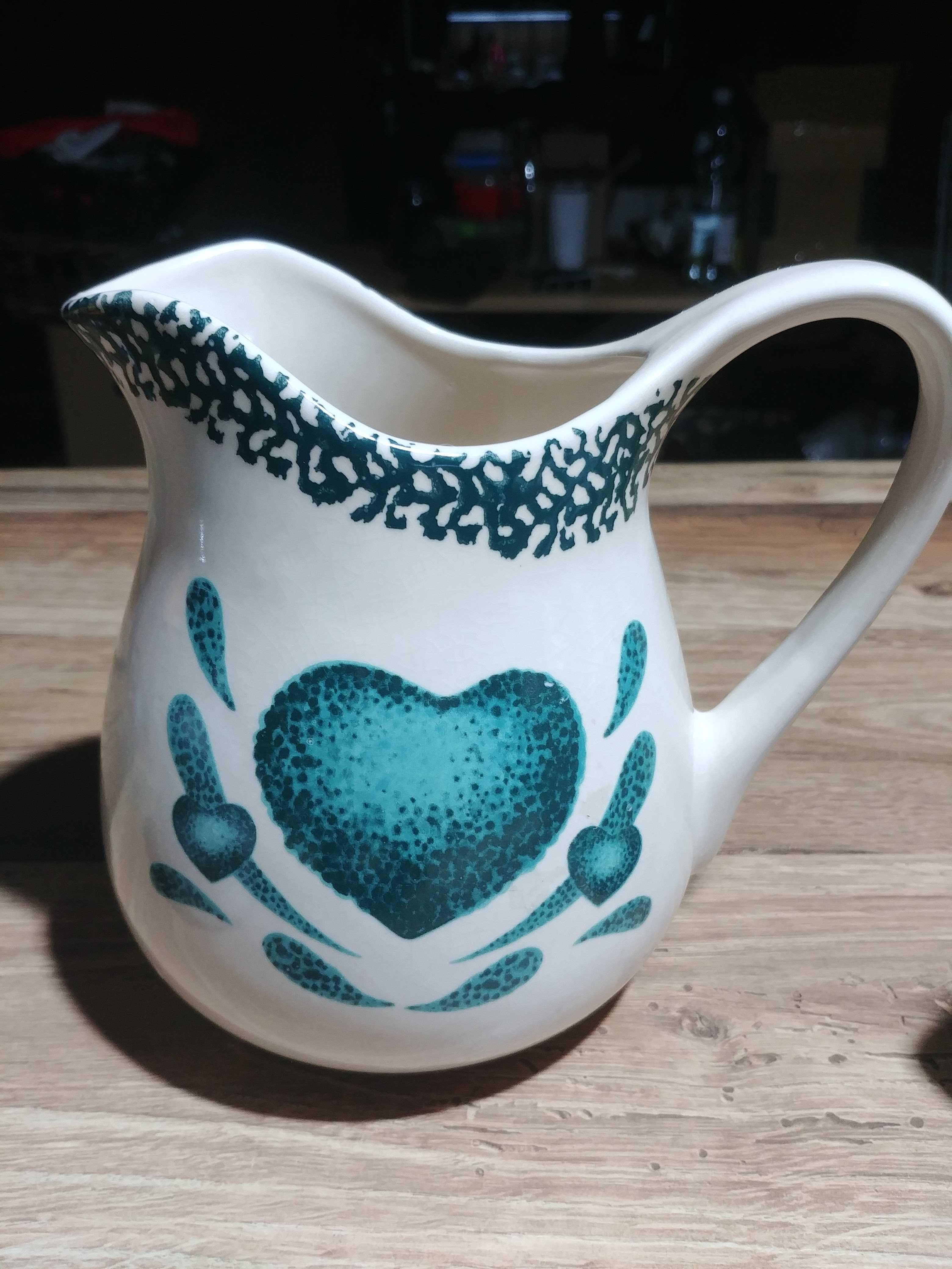 Komplet ceramiczny do kuchni-dzbanek sól pieprz cukiernica serwetnik