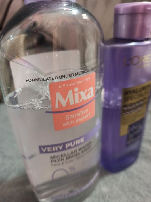 Płyny micelarnye Mixa i L'Oreal