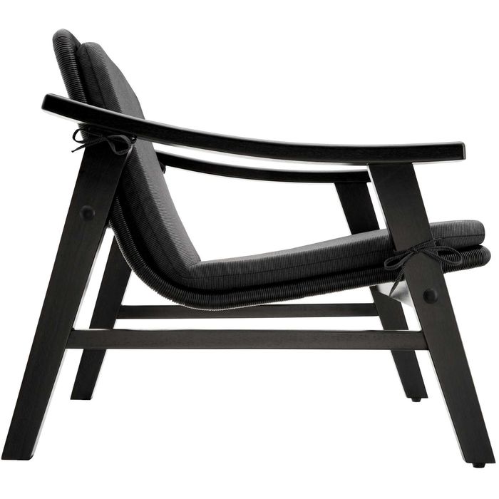 Krzesło rattanowe Treviso czarny OUTLET