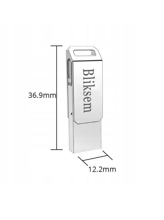 Pendrive 64GB Pamięć Flash metalowy USB C 2w1 2.0 telefon MINI
