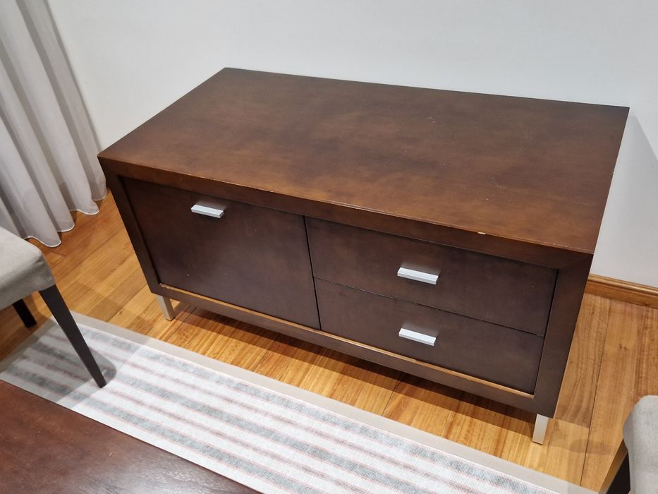 Moveis usados wengue (Móvel de TV, mesa apoio)