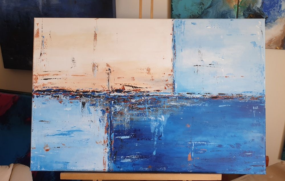 Quadro abstrato 60 x 90 cm