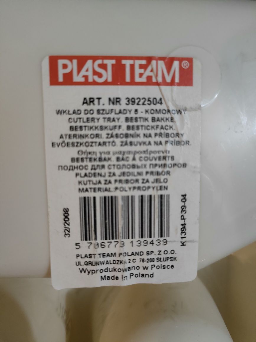 Wkład do szuflady na sztućce Plast Team 5-komorowy