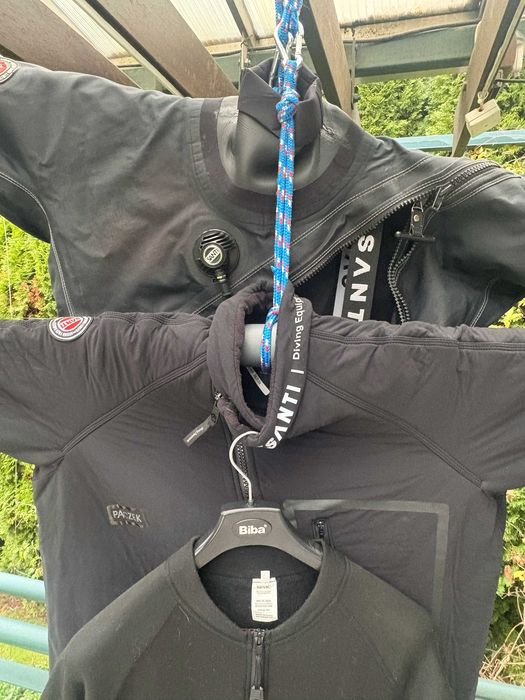 Suchy SANTI E.MOTION +SANTI FLEX190 + SEAC + kaptur SANTI + rękawiczki