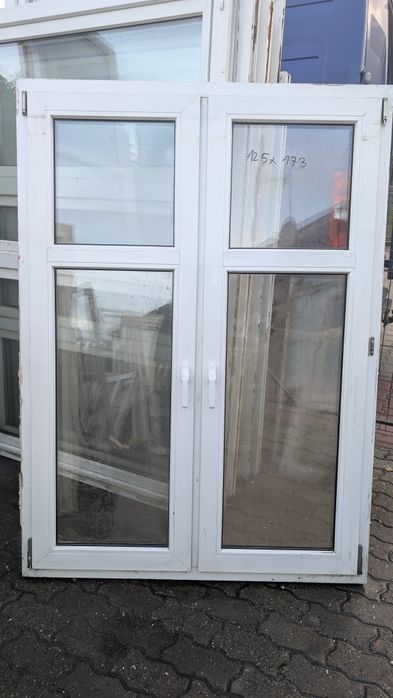 KR HAUS okno 135x160 kamieniczne DWUSKRZYDŁOWE używane drzwi POZNAŃ