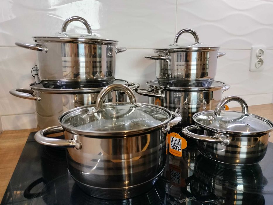 Zestaw niemieckich garnków masterpan nowe zapakowane jakość niska cena