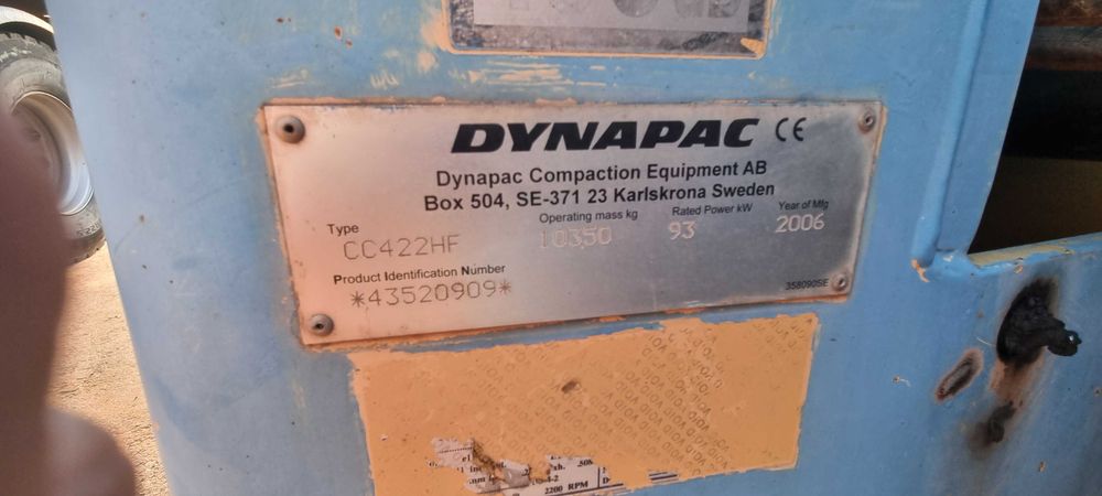 DYNAPAC CC 422HF  stal stal  walec drogowy do asfaltu