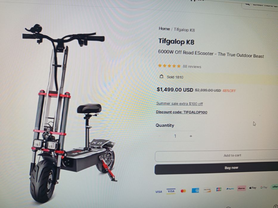 Duotts Tif Galoper k8, 95km/h, 6000W