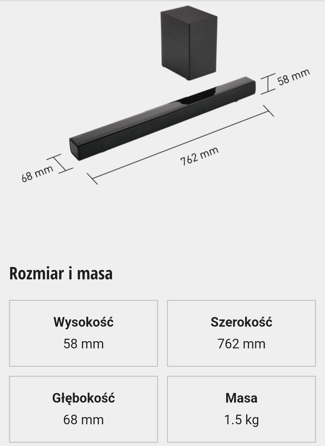 Soundbar Panasonic SC-HTB150