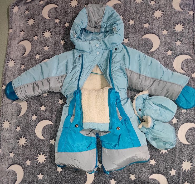 Зимовий комбінезон. Конверт на хлопчика від 0до 1,5 року