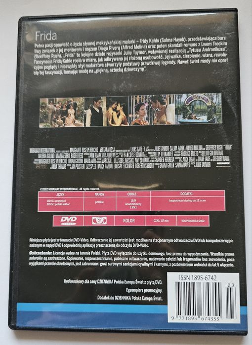 Frida film dvd Frida Kahlo Salma Hayek