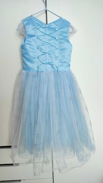 Блакитна сукня сніжинка, снігова королева, зірка + обручі + балетки