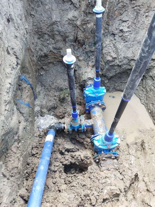 Przyłącza kanalizacji wody gazu