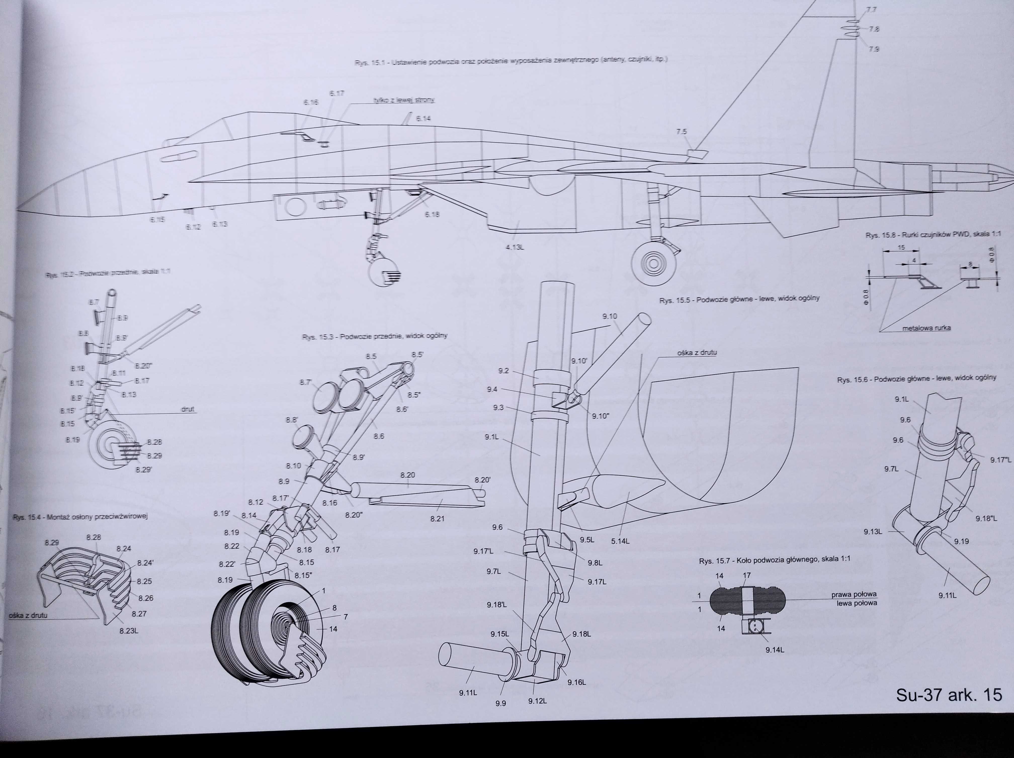 Model kartonowy samolot myśliwiec Sukhoi Su-37