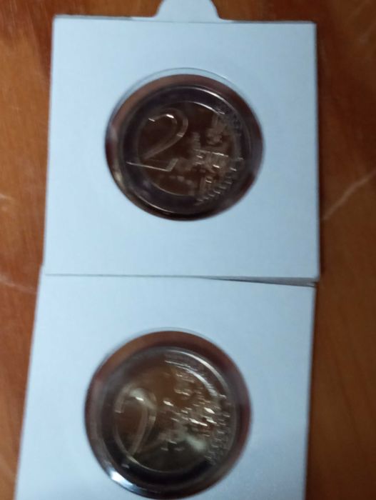 2€ Proof 50 Anos 25 de Abril 2 moedas Unc do Luxemburgo 2020 e 2020