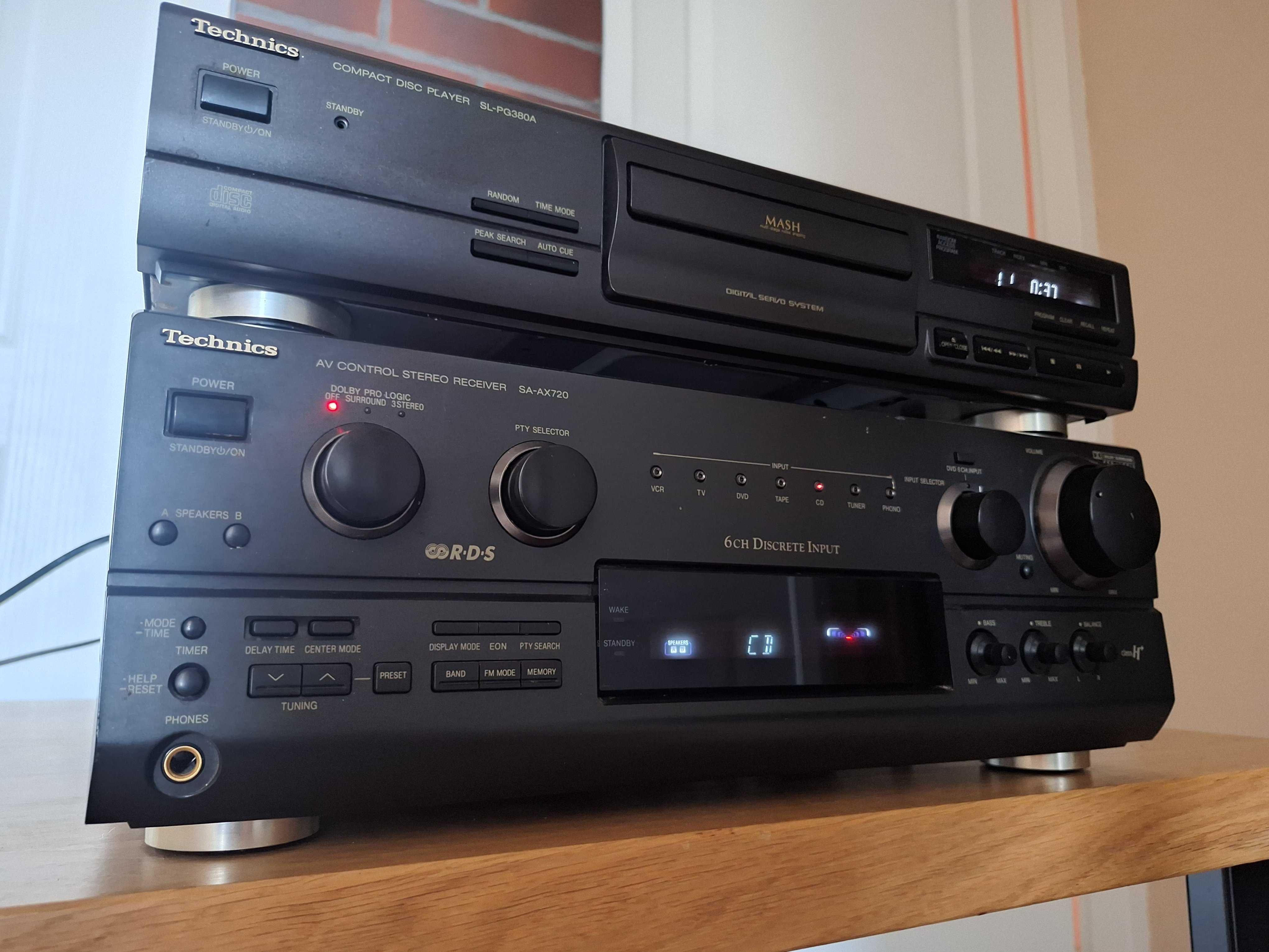 amplituner Technics SA-AX720   CD SL-PG380A