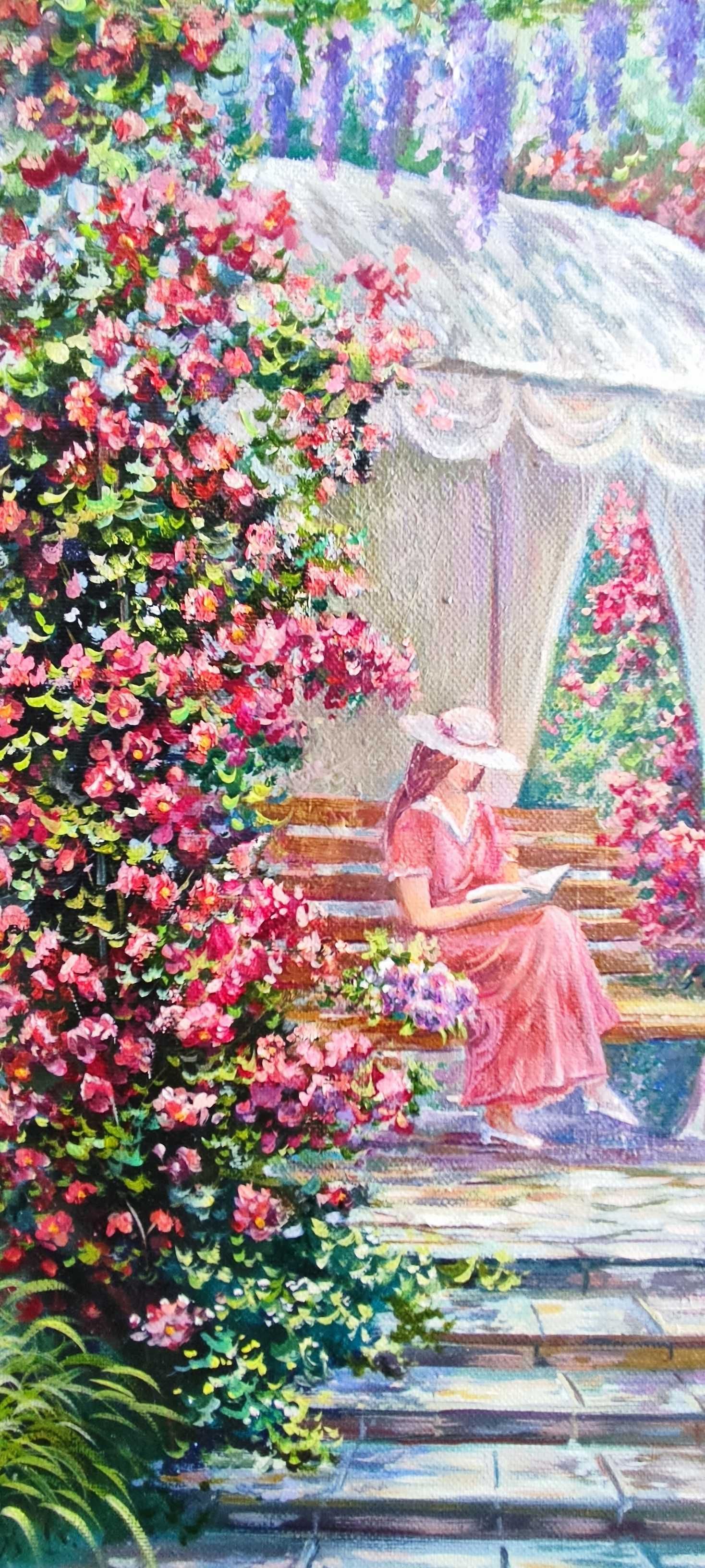Квіткова гармонія Картина пейзаж авт. Коротков С.В. 70х70 полотно олія