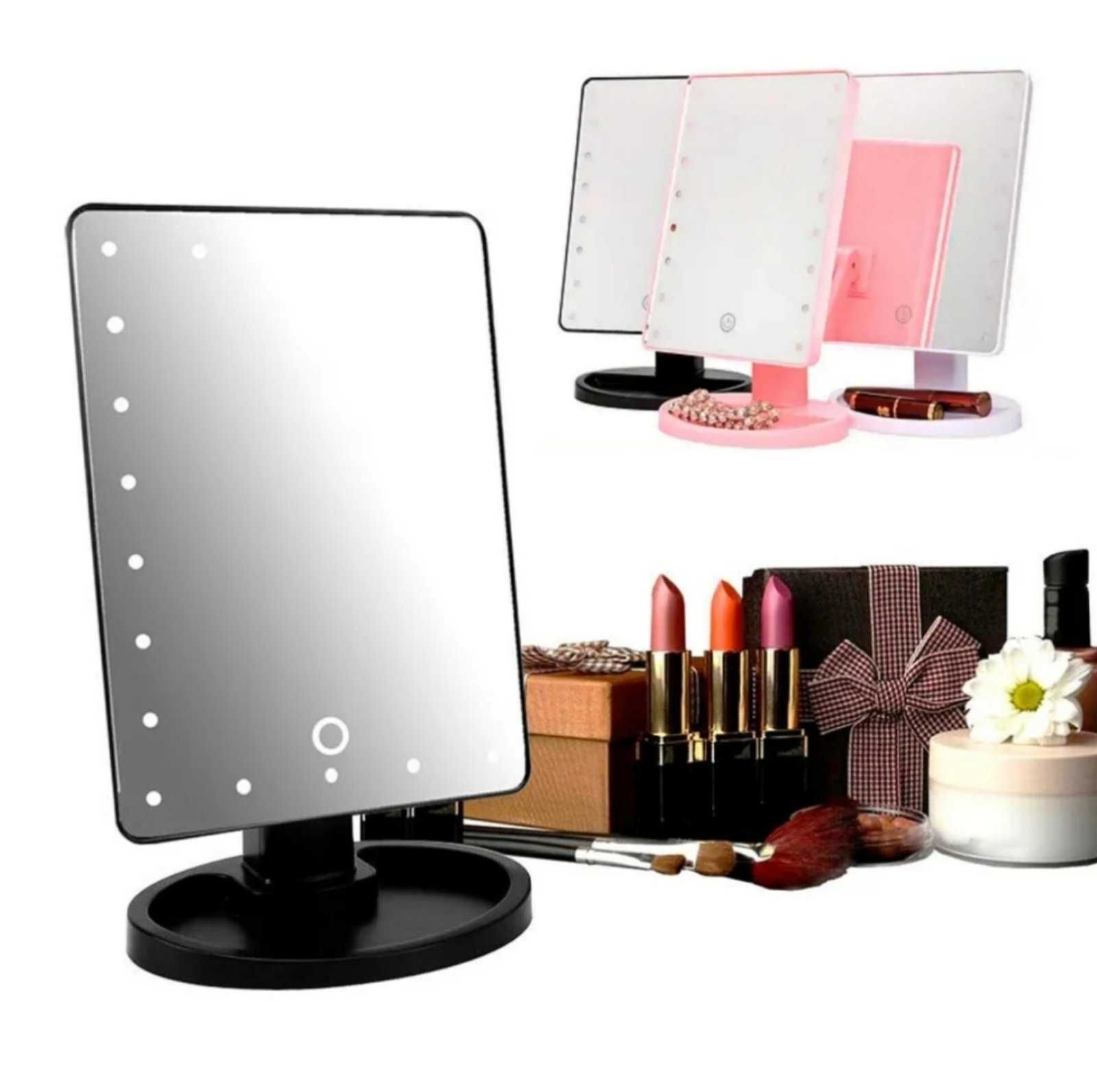 Зеркало для макияжа  led mirror настольное  led подсветкой 22 led