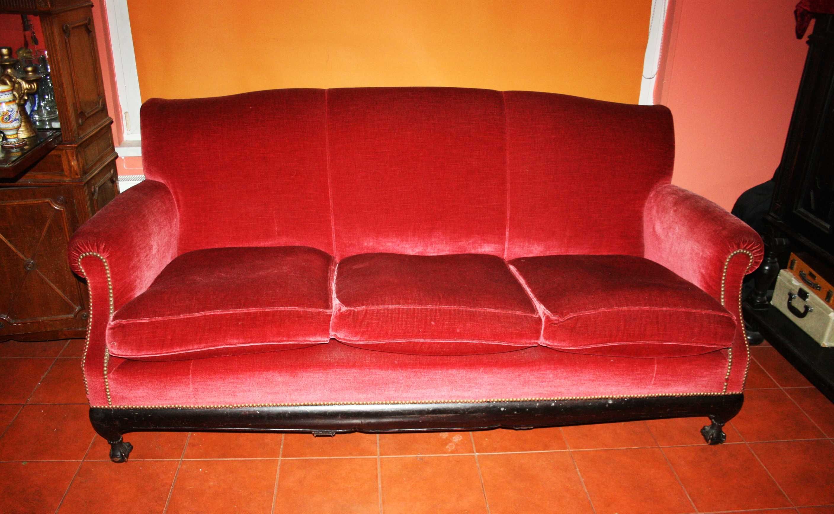 komplet wypoczynkowy antyki sofa i dwa fotele