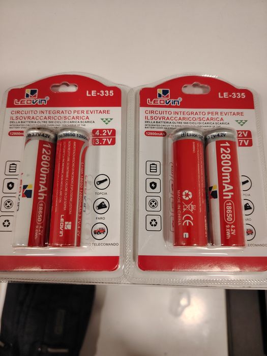 Pilhas LEOVIN 18650 Li-ion – Ideais p/ Lanternas – Com Proteção Integr