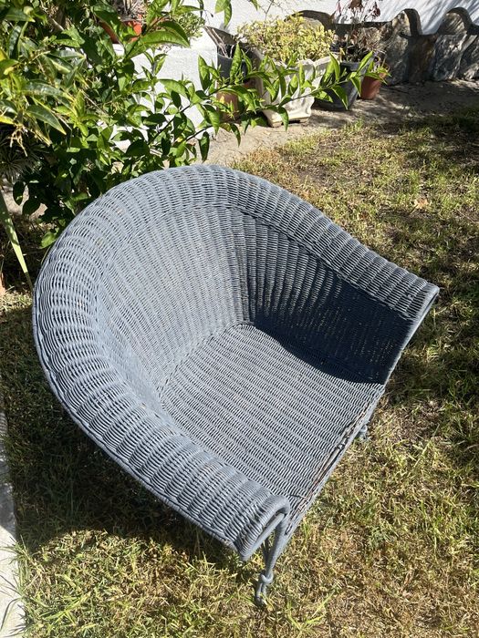 Poltrona Jardim em ferro e vime
