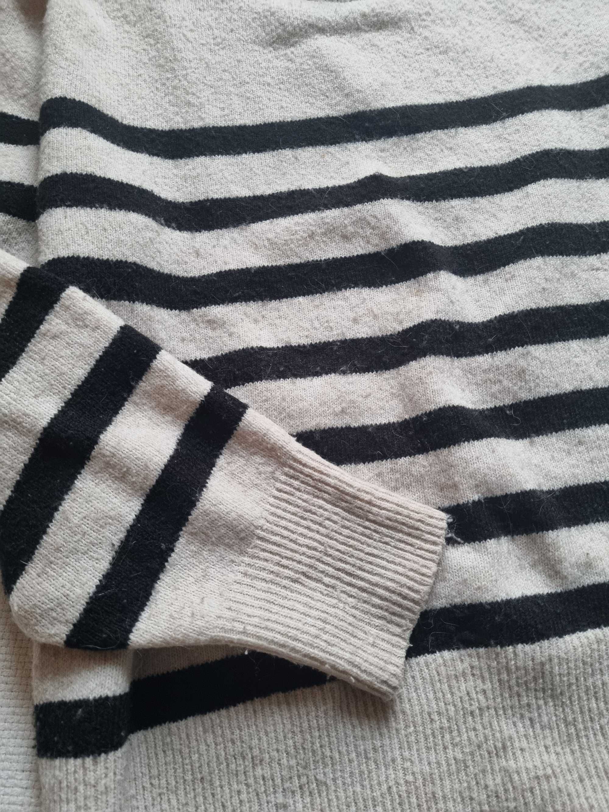 Sweter w paski H&M rozm S