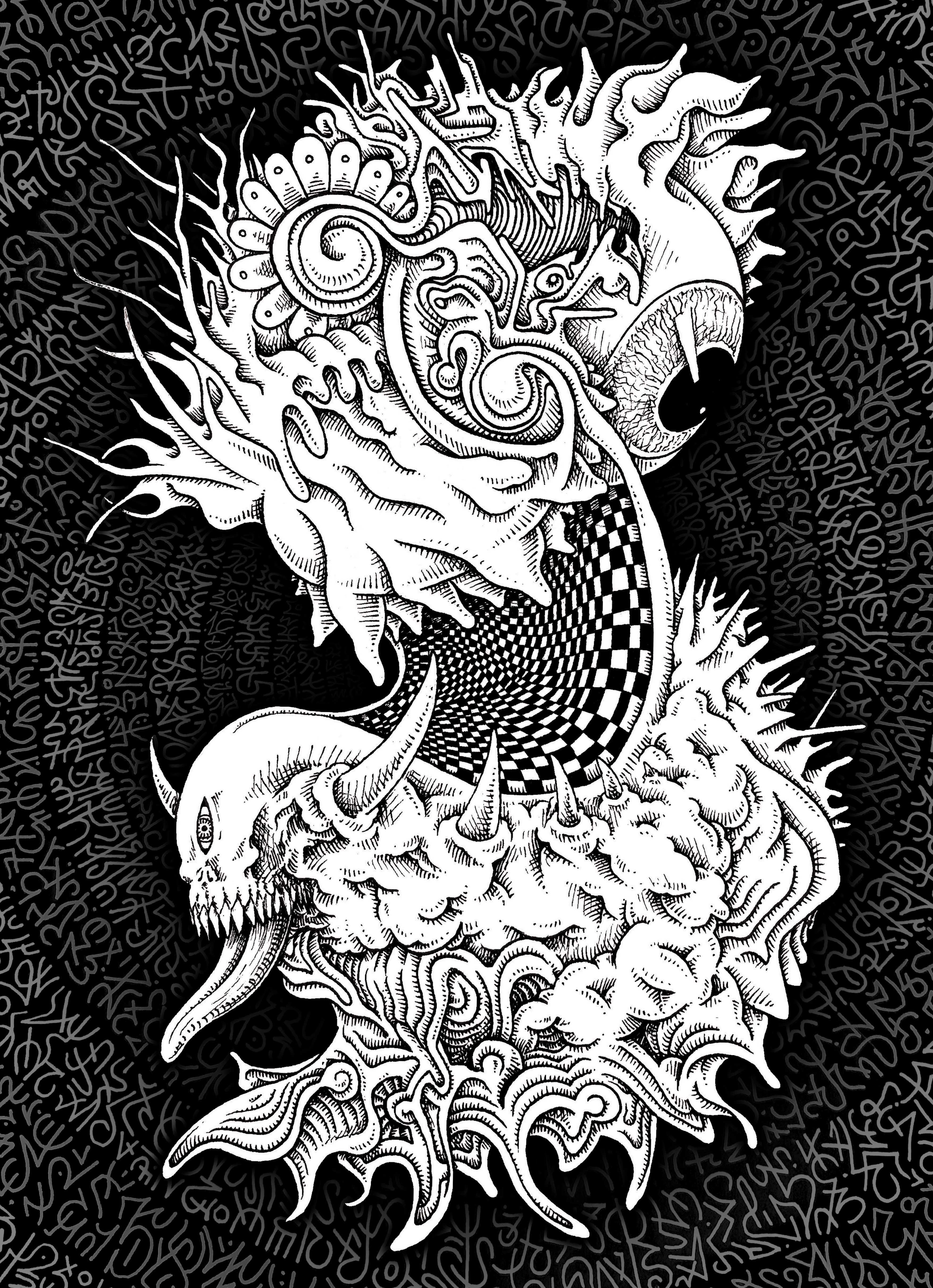 Obraz "WZROK" 40x30 Abstrakcja Surrealizm  polska grafika w ramię
