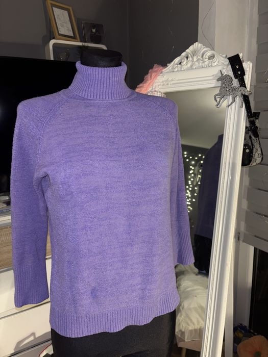 Fioletowy golf 60% wełna