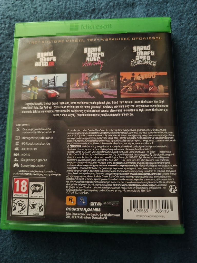 GTA the trilogy devinitive edition Xbox one s x series