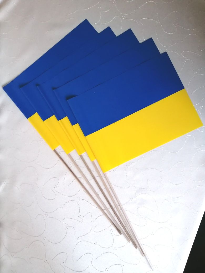 Chorągiewka Ukraina papierowa 20x14 cm