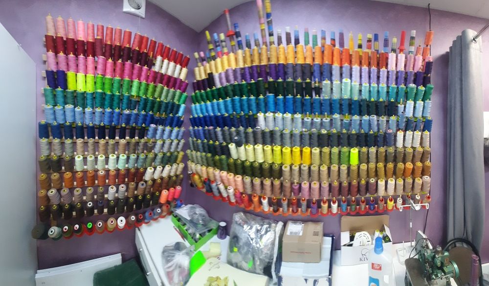 Нитки Бобіни , арміровані нитки, катушки уся палітра.