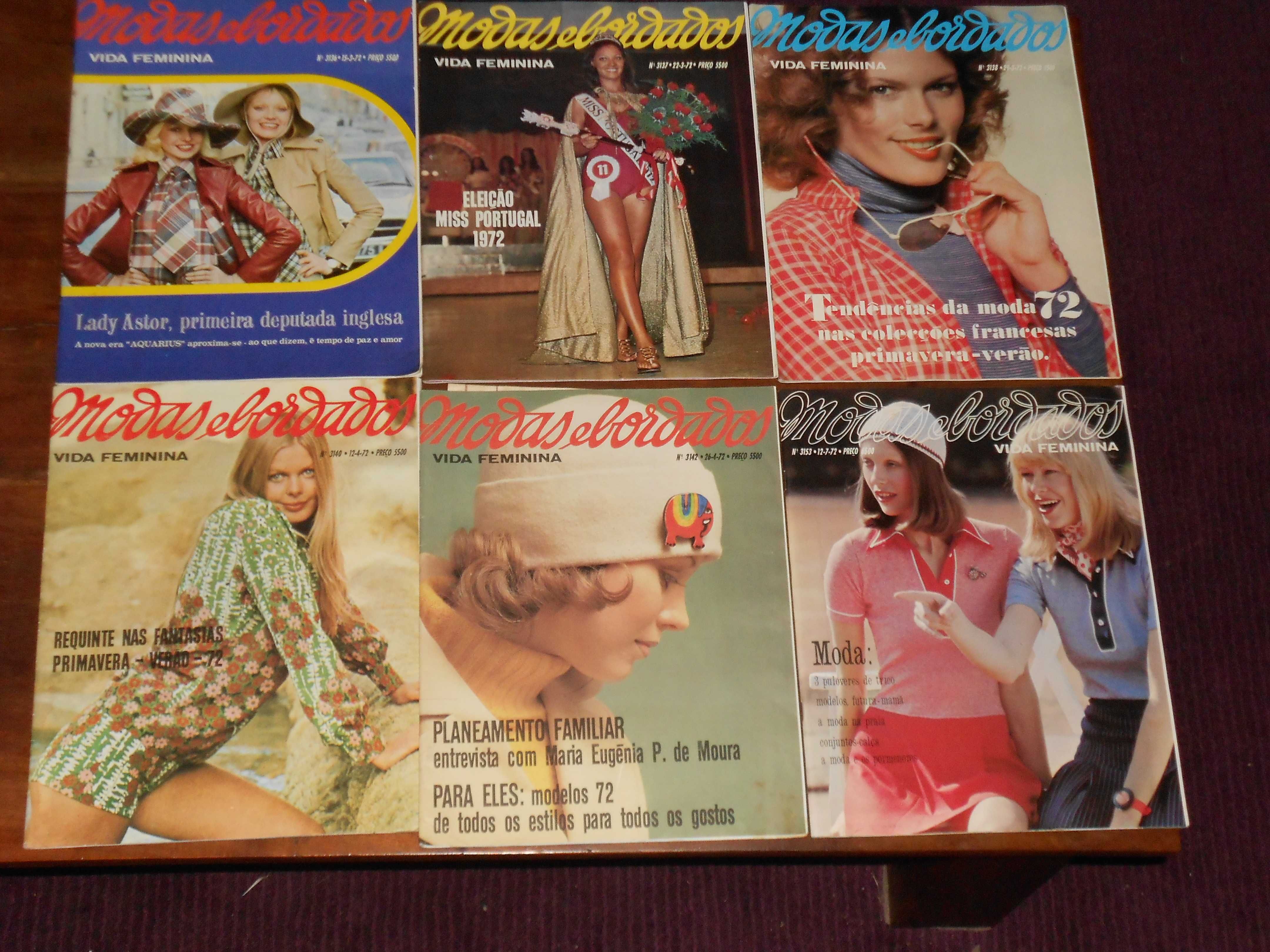 Revistas antigas vintage roupa Modas e Bordados inicio anos 70 - 72