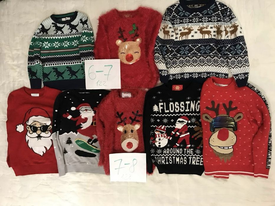 Дитячі новорічні Детские новогодние свитера