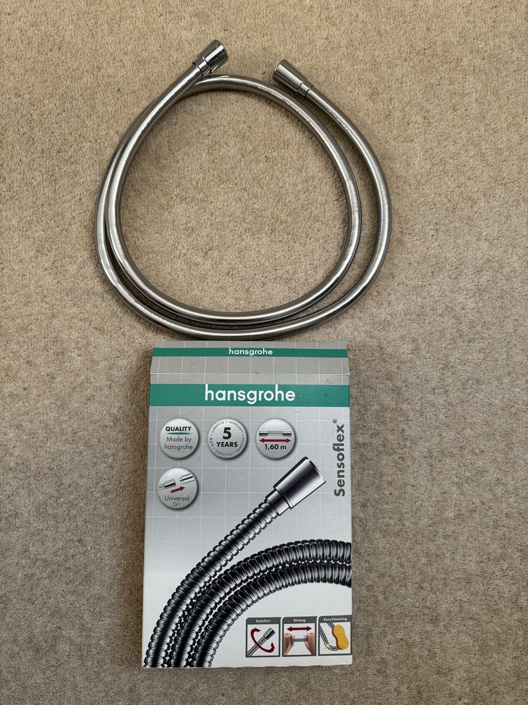 Шланг для душу Hansgrohe Sensoflex, 1,6 м, хром, полімер, 1/2ʼʼ