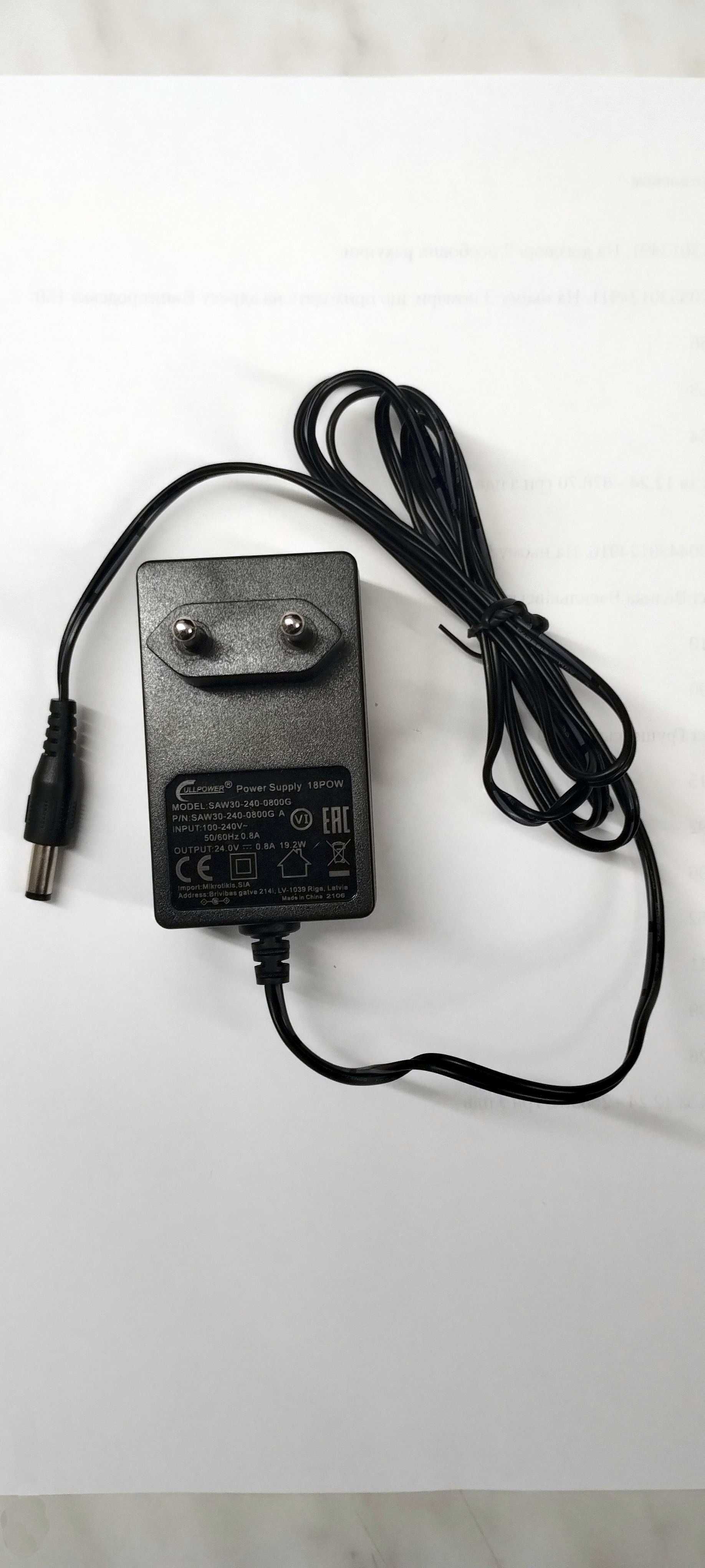 Блок живлення новий Mikrotik 24В 0,8А 18POW